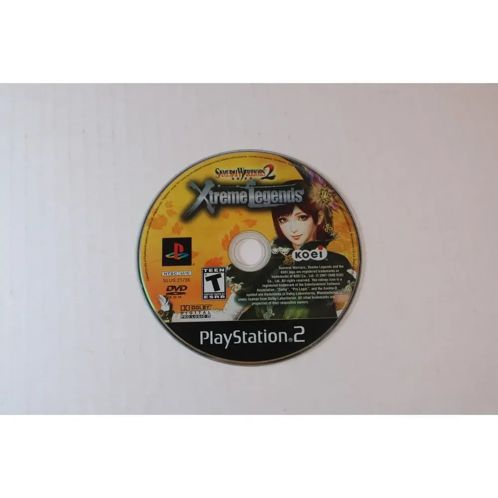 Samurai Warriors 2: Xtreme Legends (Sony PlayStation 2, 2008, PS3) Disc Only
